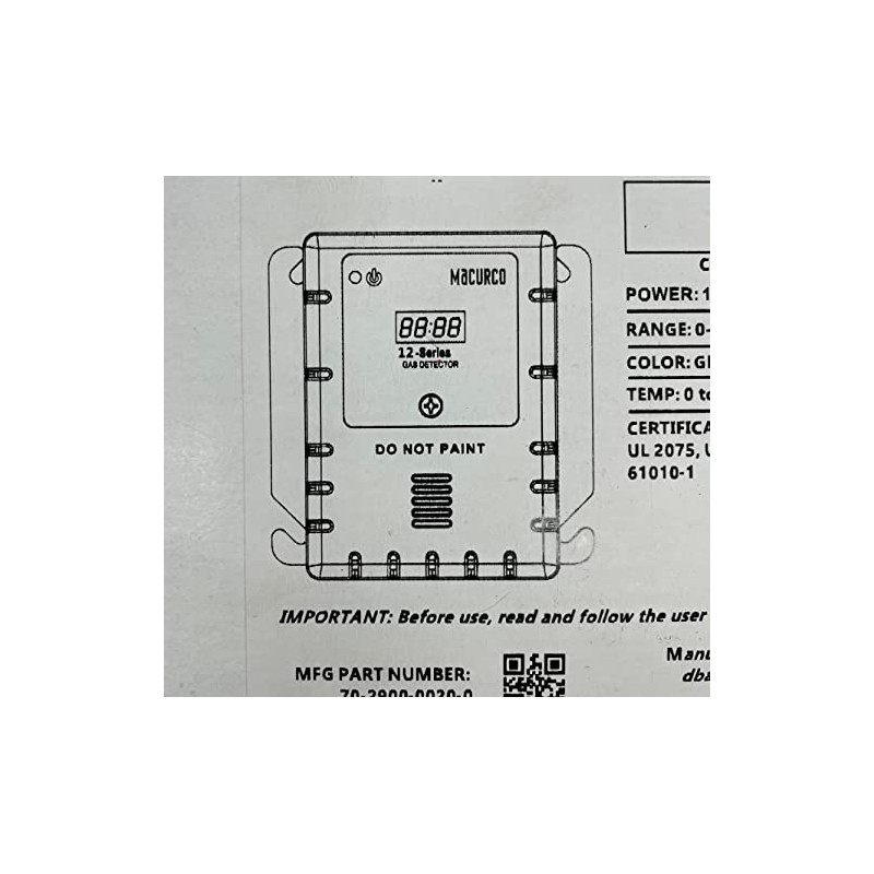 Macurco CM-6-CH CM-6 / CM-12 Carbon Monoxide CO Calibration Hood