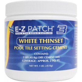 E-Z Products E Z Patch 3 White Thinset Pool Tile Repair Cement Easy Diy Crack Fix 80 Chara...