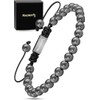 MagnetRX MagnetRX? Magnetic Hematite Bracelet C MAX Strength Magnetic Stones C Beaded Magnetic Bracelets for Men and Women (Classic 6mm Bead)