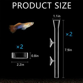 BEVBBJOA 8 Pcs Shrimp Feeding Tube and Dish Fish Feeder Tube Tray for Plant Holder for Aquarium Fiberglass Fish Tank Feeding Tray (8inch)