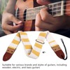 Guitar Strap Stylish Stripe Pattern Thickened Cotton Leather Adjustable Guitar