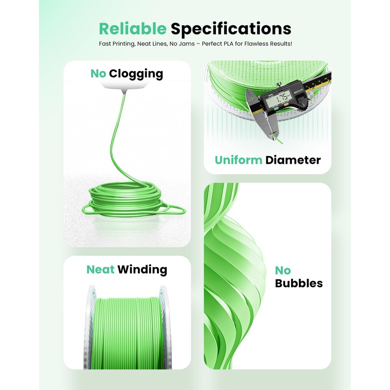 MarsWork PLA Filament 1.75mm PLA 3D Printer Filament(Refill),1kg Refill for