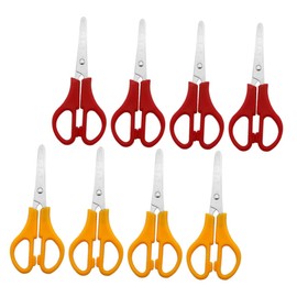 DOITOOL 1set Portable Craft Scissors Multi Function Art Scissors with Rounded Tips for DIY Projects Classroom Use and Scrapbooking Random Color Random Color 8pcs