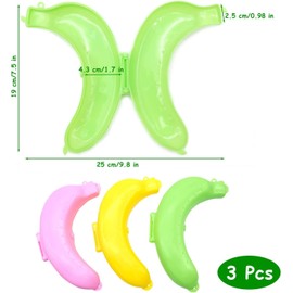 INHEMING Banana Safe Banana Storage Box Banana Protection Box Banana Container Plastic Pack of 3