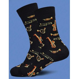 Brass Band Socks, Orchestra Present, Trumpet Gift, Saxphone, French Horn, Trombone Gift, Music Socks, Music Teacher Gift. UK Size 5-8