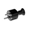 KEL Pack of 10 Straight Uni-Schuko Plug - IP20 Black