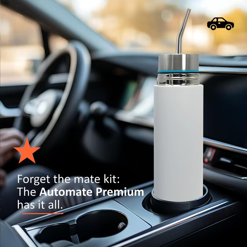 BONMATEI NEW Premium Self-Stirring Mate | 2-in-1 Stainless Steel Mate