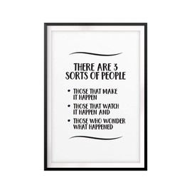 Designs ByLITA Three Sorts Of People Motivational 11 x 14 UNFRAMED Print Quote Wall Art