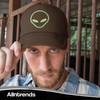 ALLNTRENDS Alien Trucker Hat Embroidered Cool Graphic Adjustable Cap (Royal