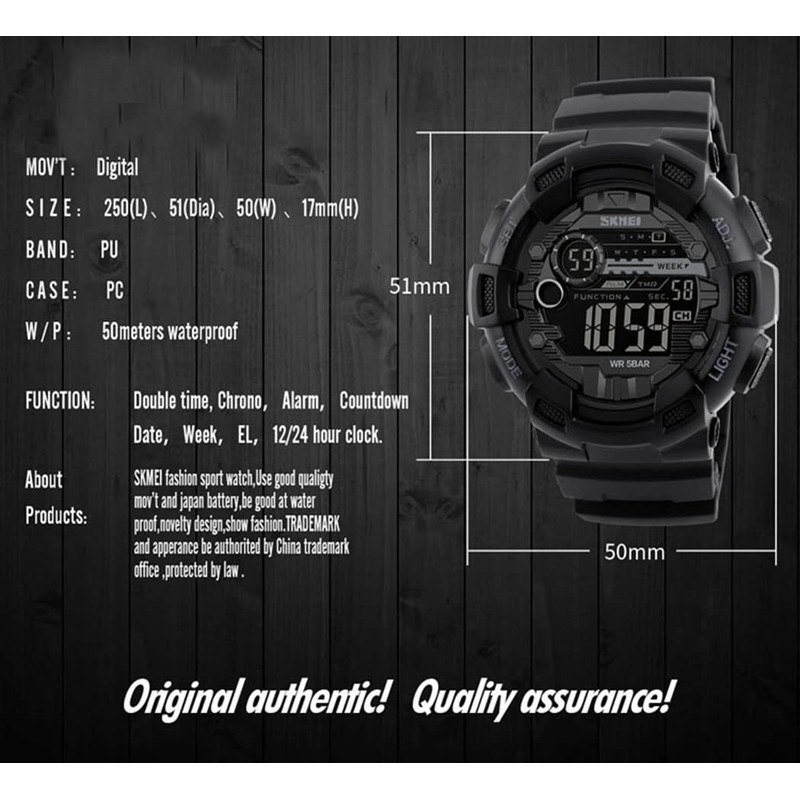 IJAHWRS Men's Watches Multi Function Sports Outdoor Waterproof Military Watch