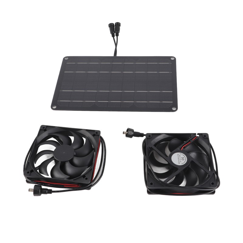 Solar Panel Fan Kit 15W 12V Exhaust Fan with 4.9ft