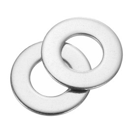 uxcell 100Pcs 3/8 Flat Washer, 304 Stainless Steel 0.406" ID x 0.812" OD x 0.065" Thick for Bolt Screw, Factories Repair, Kitchens, Shops, and Outdoor Construction, Silvery