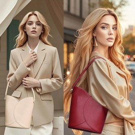 Bucket Bag for Women - Adjustable CrossbodyHobo Purse Trendy Vegan Leather Designer Ladies Tote Handbag