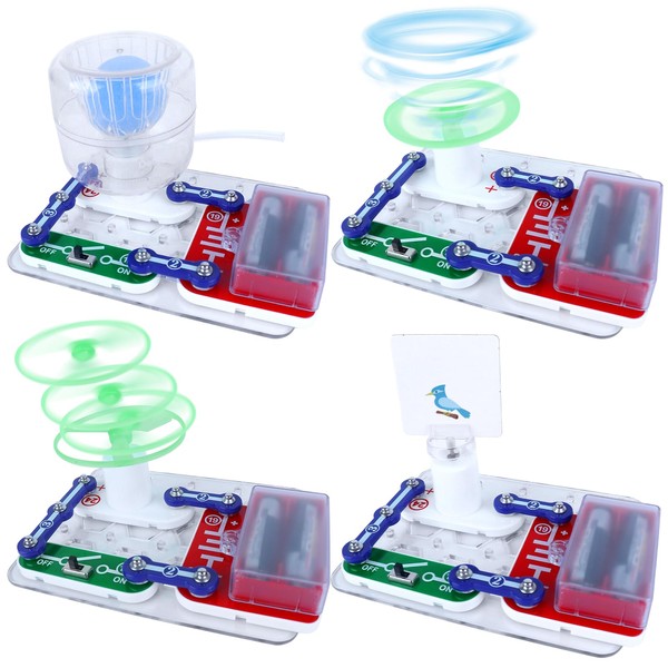 LUFEIS Science Experiments for Kids, 4 In 1 Electronics Kit