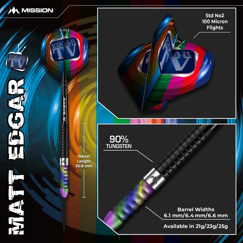 Mission | Matthew Edgar Darts | Steel Tip Darts Set