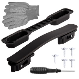 Luggage Handle Replacement - 200mm Durable Plastic Grip Strap for Suitcase, Black (HR-01N)