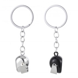 Nogeqi 2 Stück Motorrad schlüsselanhänger 3D Mini Motorradhelm Schlüsselanhänger Motorrad Geschenke für Motorradfahrer, Auto Keychain Anhänger Deko Moped Zubehör Geburtstag Weihnachten Geschenk
