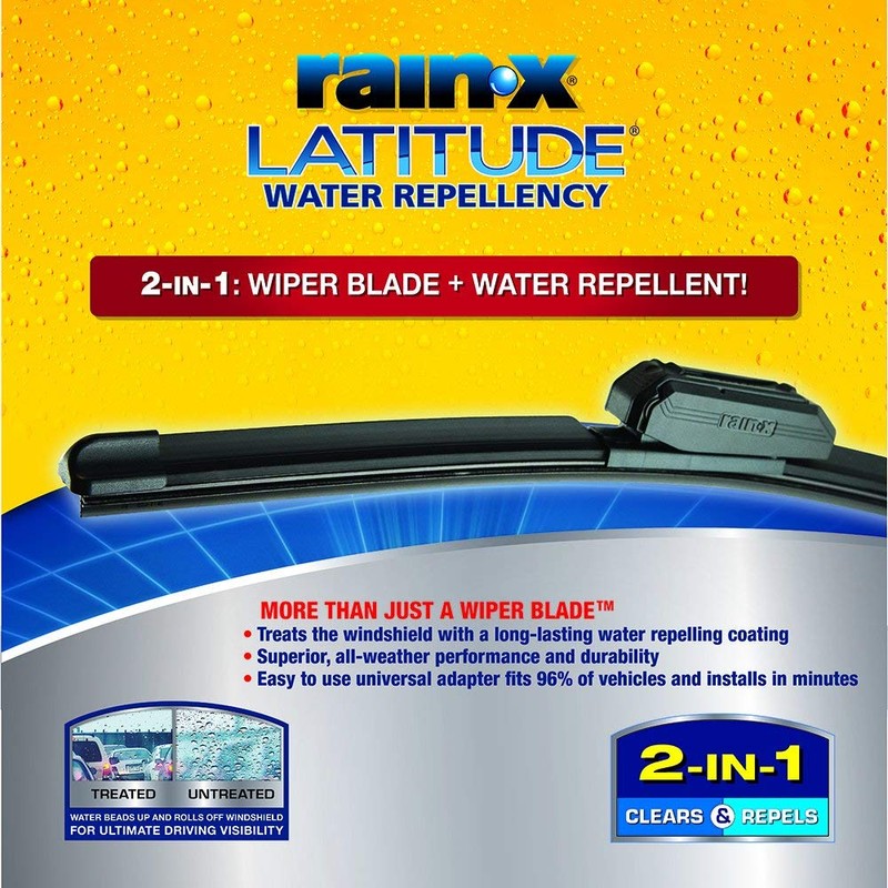 Rain-X 22 inches 5079279-2 Latitude 2-in-1 Water Repellency Wiper Blade