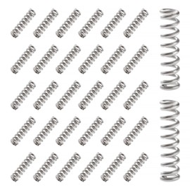 VooGenzek 30 PCS 1 * 5 * 20 mm Compression Springs, Stainless Steel Springs, Coil Extended Compressed Spring, for Furniture Screen Doors Repair Projects