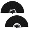 Nydotd 2 Packs Large Rave Fan Handheld Folding Fans Nylon