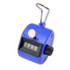 SPHTOEO 4-Digit Handheld Tally Counter Manual Mechanical Palm Clicker Counter Tracker (Blue)