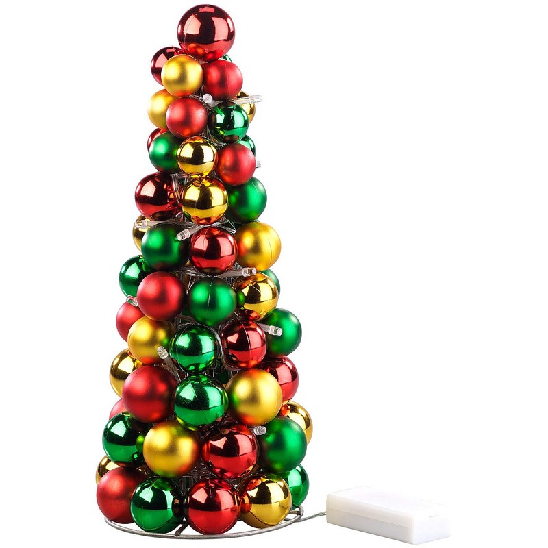 Britesta Bauble Christmas tree: set of 2 LED illuminated Christmas