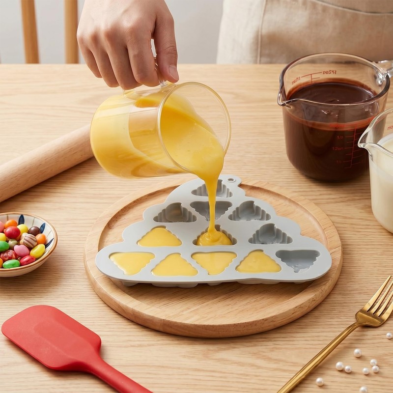 YIMINGMOLD 12 Cavity Poop Silicone Candy Molds For Chocolate Candy
