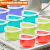 100 Sets 2/3 oz Heart Shaped Jello Shot Cups with