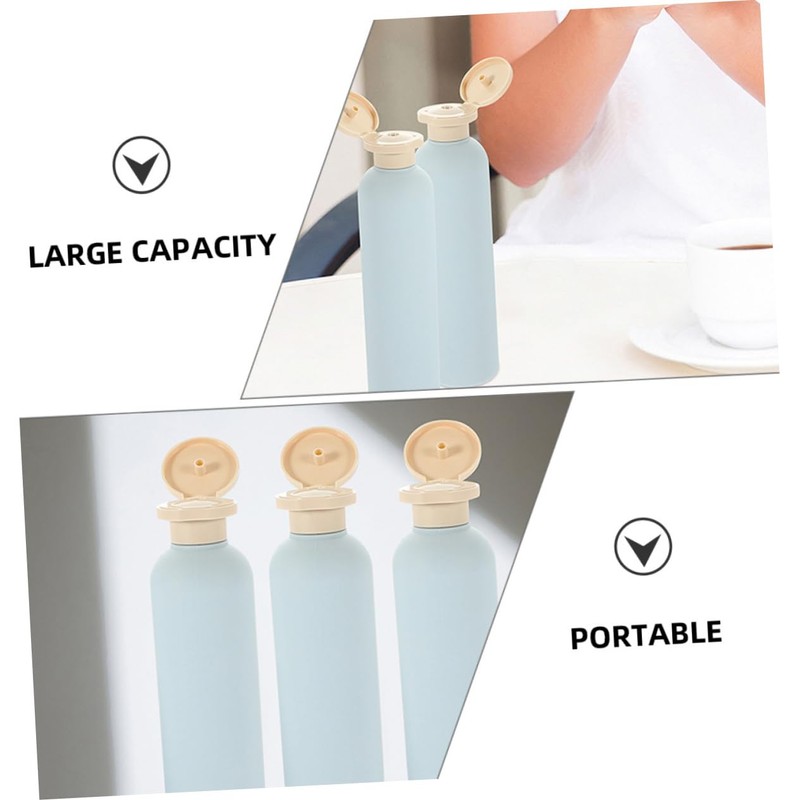 VICASKY 4pcs Refillable Travel Shampoo Bottles Conditioner Bottles Portable Pump