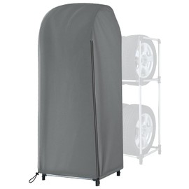 [Mr.You] Tire Rack Cover, Zipper, Ultra Thick, Holds 4 Tires, Black, Exclusive cover for standard car tires (W x D x H): 24.0 x 28.3 x 57.1 inches (61 x 72 x 145 cm)