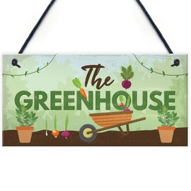 RED OCEAN The Greenhouse Plaque Garden Shed SummerHouse Sign Dad Grandad Mum Nan Birthday Gift