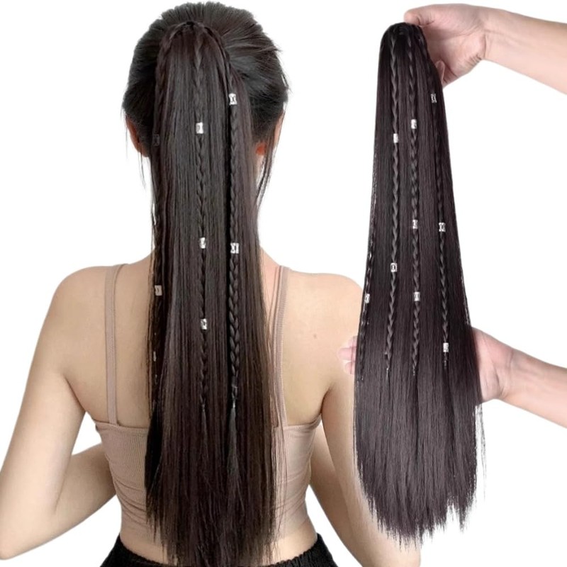 18inch Claw Clip Ponytail Hair Extension,High Temperature Fiber