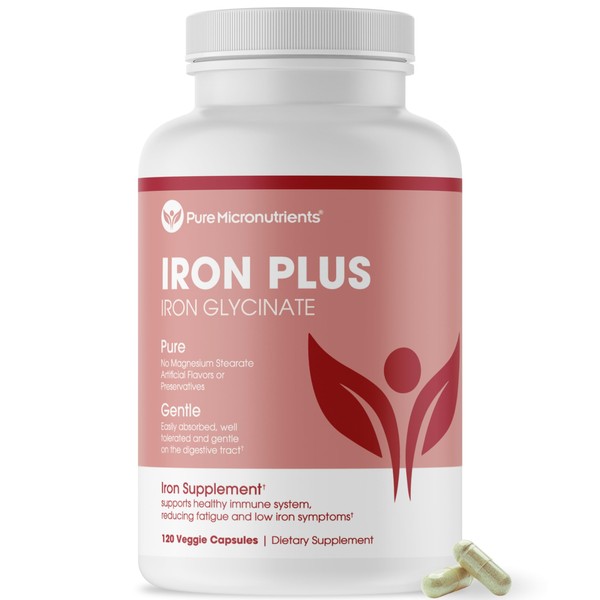 Pure Micronutrients Iron Supplement for Women & Men, Natural Ferrous