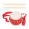 Kids Chinese Drum Plastic Sheepskin Maple Wood Red Color Children