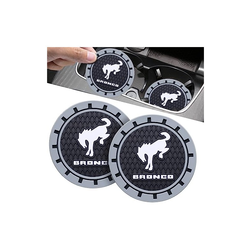 Silicone Cup Holder Coaster for Ford Bronco - 2 Pack