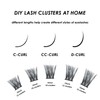 Lanciley Individual Lashes 72 Clusters Lashes C CC D Curl