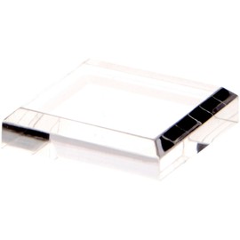 Plymor Brand Clear Acrylic Square Beveled Display Base, .5" H x 2" W x 2" D