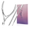 YINYIN Cuticle Trimmer with Cuticle Pusher and Cutter, Professional Stainless