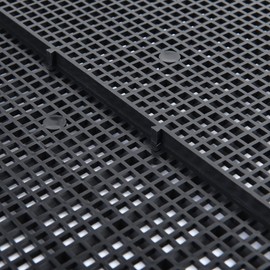 ALEGI Plastic Grid Divider Tray Egg Crate Louvre Aquarium Fish Tank Bottom Isolation with Bracket (4pcs Black)