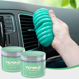 TICARVE - Paquete de 2 gel de limpieza para detalles de automóviles, limpiador de ventilación, limpieza de masilla, gel de limpieza para interiores de automóviles, limpieza de lodo para automóviles y
