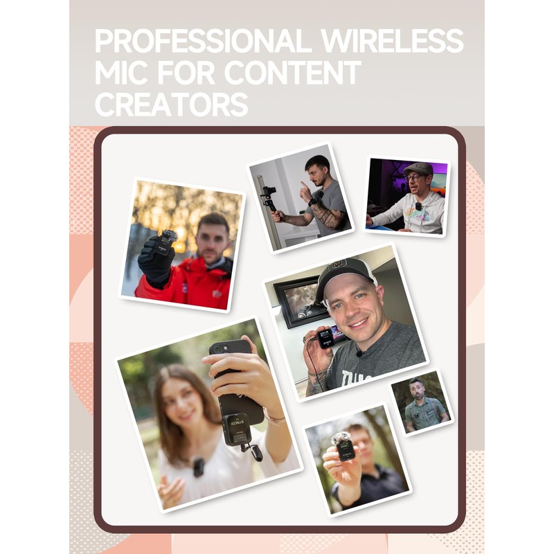 SYNCO Wireless Lavalier Microphone, G2(A2) 2.4G Dual Transmitter 48KHz 24Bit