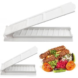 THJOPOKEEL 2 Pcs Plastic Kebab Maker Machine Press, Manual Kabob Mould, Plastic Kebab Machine, BBQ Tools, Kebab Maker Barbecue Skewer Maker Press Kebab Maker for Handmade Kebab Barbecue