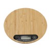 Digital Kitchen Scale Round Bamboo Electric Meat Food Weighing Scale