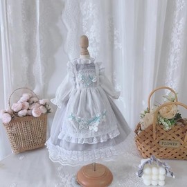 HAMRETHYPPZ 1/4 1/6 1/3 BJD Sphere Joint Doll Dress Doll Costume Doll Maid Clothes Ball Joint Doll Dress Princess Dress Light Gray Princess Skirt Cute Maid Skirt Cute Lolly Skirt Festival Dress Skirt