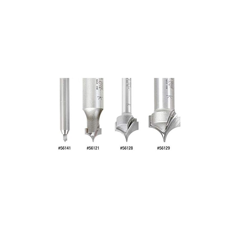 Amana Tool 56144 Carbide Tipped Point Cutting Roundover Router Bit