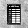 BTFLFDR Opening Hours Sign, Business Hours Sign, 8"x12" Aluminum Hours