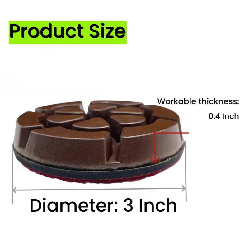 3 Inch Hybrid Diamond Polishing Pucks for Concrete Terrazzo Floor,