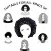 YeeMan Hair Bonnet Glittering Pearls and Rhinestones Satin Bonnet Wide