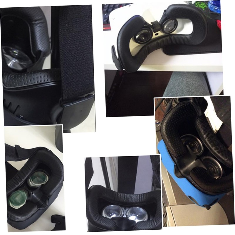 Angoily 4pcs Sponge Cushion Pu Leather Vr Mask Pad Face