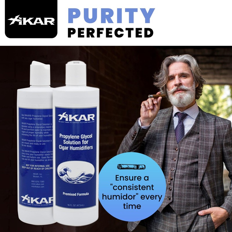 Xikar Cigar Humidor Solution - Premium Pre-Mixed Propylene Glycol for